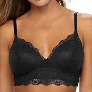 vanity fair black lace bralette